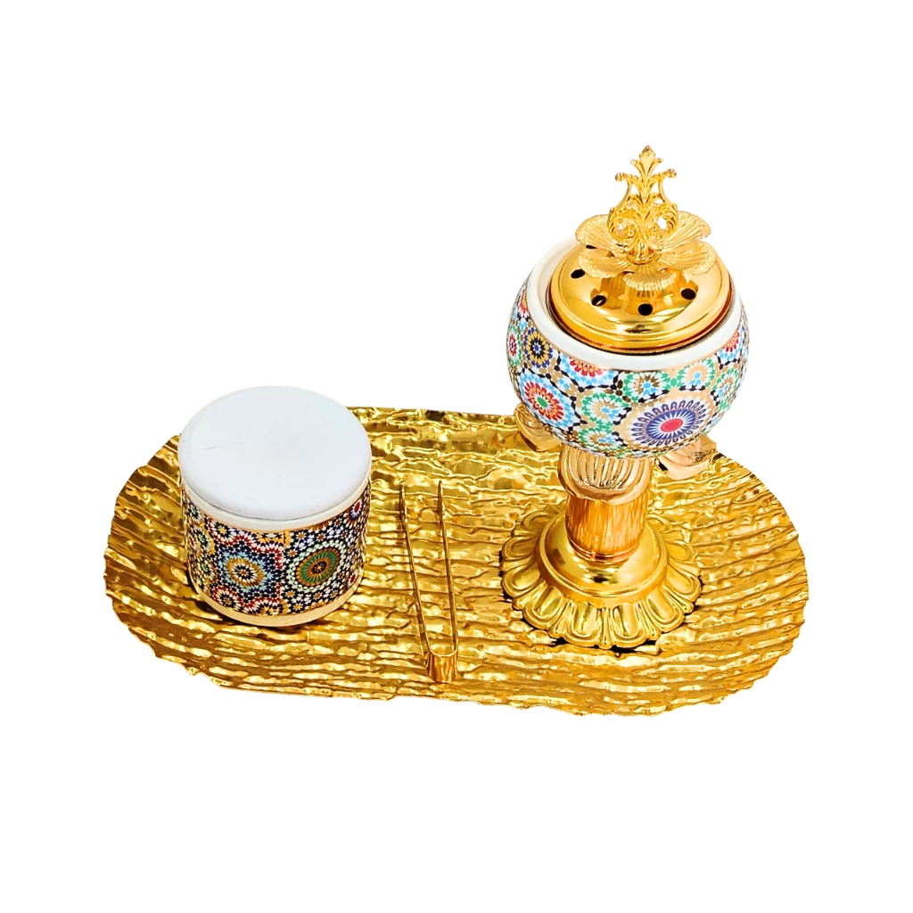 Ensemble de brûleur d’encens Élégance Mosaïque