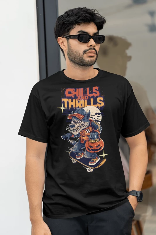 Effrayant & Stylé – T-shirt Halloween Oversize Unisexe